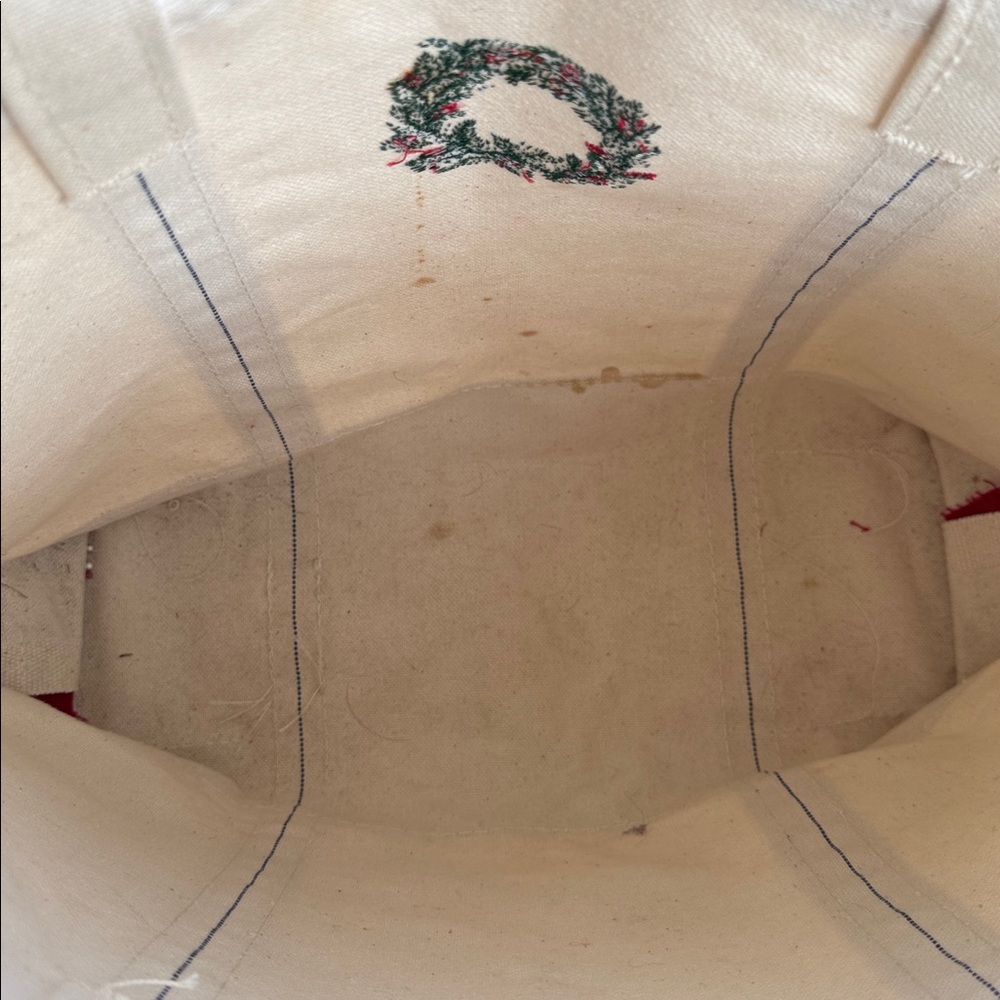 Vtg L.L. Bean WreathTote Bag - Picture 3 of 7